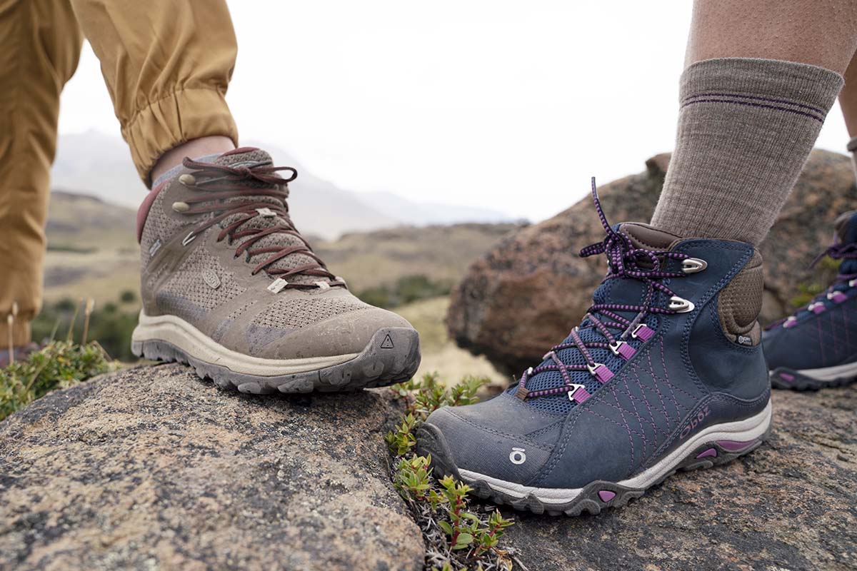 Women's specific hiking shoes (KEEN Terradora and Oboz Sapphire)